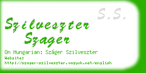 szilveszter szager business card